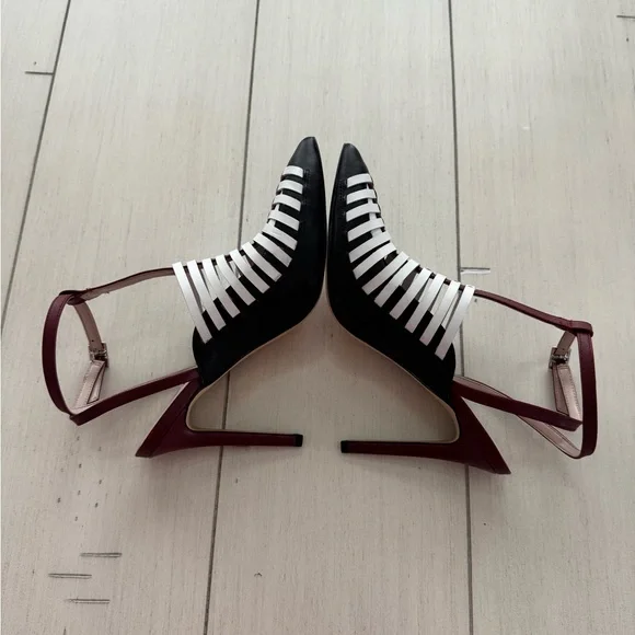 Nine West Black and White Stiletto Heels - Picture 10 of 14